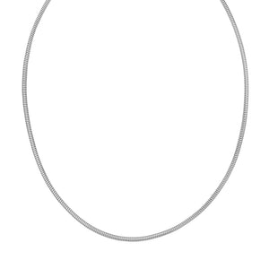 Sterling Silver Rhodium Plated Octagonal Snake Chain (2.40 mm)