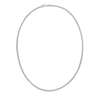 Sterling Silver Rhodium Plated Octagonal Snake Chain (2.40 mm)