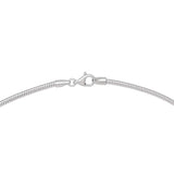Sterling Silver Rhodium Plated Octagonal Snake Chain (2.40 mm) thumbnail 5