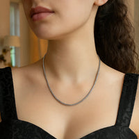 Sterling Silver Rhodium Plated Octagonal Snake Chain (2.40 mm)