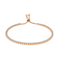 Adjustable Tennis Style Bracelet with Cubic Zirconia in Sterling Silver(5.10 mm)
