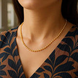 Moon Cut Bead Chain in 14k Yellow Gold (3.00 mm) thumbnail 4