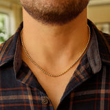 Moon Cut Bead Chain in 14k Yellow Gold (3.00 mm) thumbnail 5
