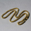 14K yellow gold Franco chain with diamond-cut round facets