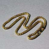 14K yellow gold Franco chain with diamond-cut round facets thumbnail 1