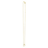 Open Heart and Pearl Necklace in 14K Yellow Gold thumbnail 2