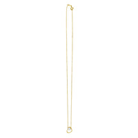 Open Heart and Pearl Necklace in 14K Yellow Gold
