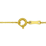 Open Heart and Pearl Necklace in 14K Yellow Gold thumbnail 6