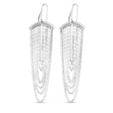 Sterling Silver Multi Strand Chain Drop Chandelier Earrings thumbnail 2