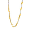 14K two-tone yellow and white gold pallina beaded necklace