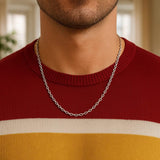 14k White Gold French Cable Link Chain (2.50 mm) thumbnail 4