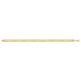 10K Yellow Gold Diamond Cut Square Link Bracelet thumbnail 2