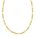 14K yellow gold five-and-one paperclip link chain necklace