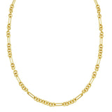 14K yellow gold five-and-one paperclip link chain necklace thumbnail 1