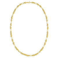 14K Yellow Gold Five And One Paperclip Link Chain Necklace