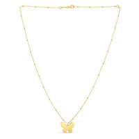 14k Yellow Gold Papillon Butterfly Necklace