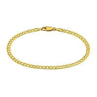 14k Yellow Gold Solid Curb Bracelet (3.60 mm)
