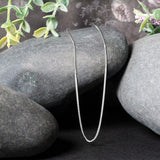 14k White Gold Round Wheat Chain (0.80 mm) thumbnail 2