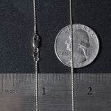 14k White Gold Round Wheat Chain (0.80 mm) thumbnail 5