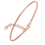 14K rose gold diamond-cut slip-on stack bangle bracelet, 1.80 mm width thumbnail 1