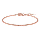 14K Rose Gold Diamond Cut Stack Bangle Bracelet (1.80 mm) thumbnail 2