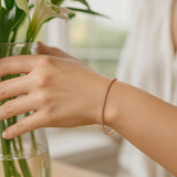 14K Rose Gold Diamond Cut Stack Bangle Bracelet (1.80 mm) thumbnail 3