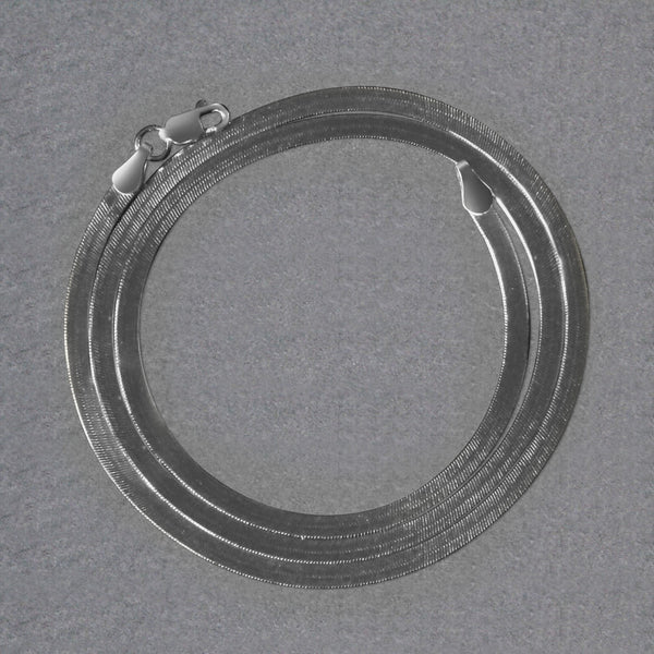 Sterling Silver Rhodium Plated Herringbone Chain (3.30 mm)