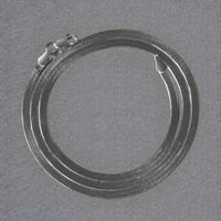 Sterling Silver Rhodium Plated Herringbone Chain (3.30 mm)