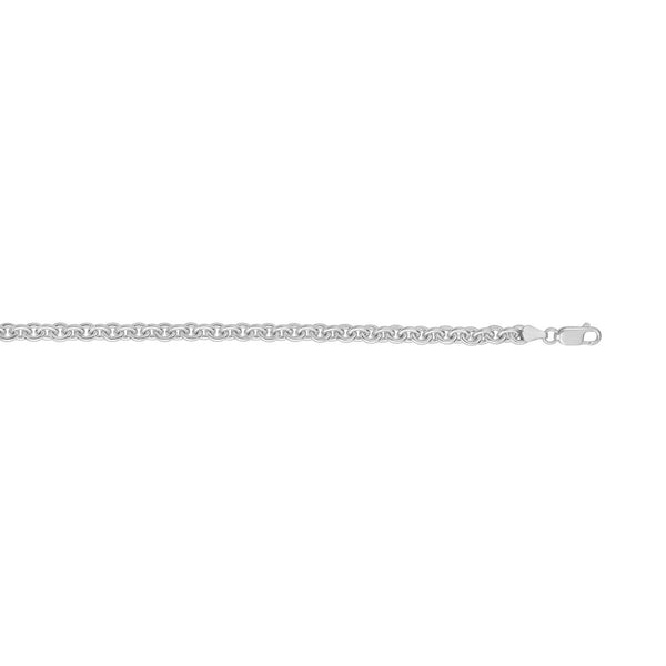 Sterling Silver Rhodium Plated Rolo Chain (5.70 mm)