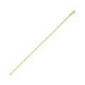 14K two-tone gold bar and bead bracelet, 1.70 mm width