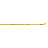 10k Yellow Gold Singapore Anklet 2.2mm thumbnail 2