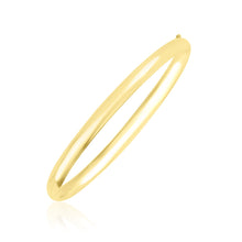 Load image into Gallery viewer, 10k Yellow Gold Dome Style Shiny Bangle (3.30 mm)