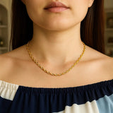 14k Yellow Gold Lite Anchor Chain (3.00 mm) thumbnail 5