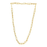14k Yellow Gold High Polish Elongated Paperclip Jax Link Necklace thumbnail 2