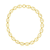 14k Yellow Gold High Polish Oval Mariner Link Necklace (13.8mm) thumbnail 1