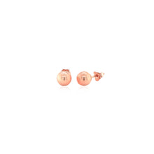 Load image into Gallery viewer, 14k Rose Gold Classic Round Shape Stud Earrings (6mm)