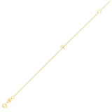 14K Yellow Gold Mini Initial T Bracelet thumbnail 1