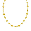 14K yellow gold pebble necklace with polished and satin finish links