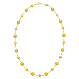 14K Yellow Gold Polished and Satin Pebble Necklace thumbnail 2