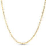14k Yellow Gold Round Pave Franco Chain (4.00 mm) thumbnail 2