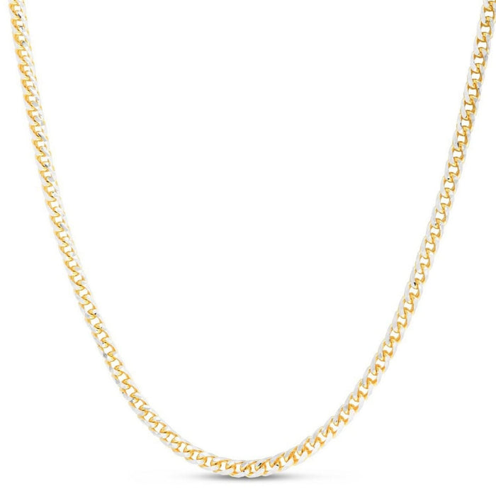 14k Yellow Gold Round Pave Franco Chain (4.00 mm)