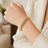 14k Yellow Gold High Polish Thick Braided Bracelet  (8.80 mm) thumbnail 2