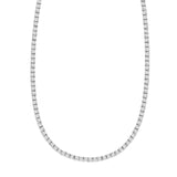 Sterling Silver Rhodium Plated CZ Tennis Necklace thumbnail 1