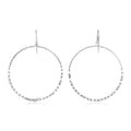 925 sterling silver textured circle dangle earrings with hammered finish