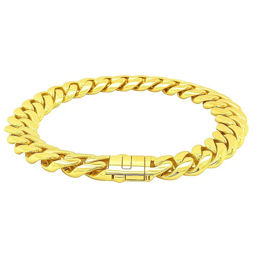 14k Yellow Gold Polished Curb Chain Bracelet (11.50 mm)