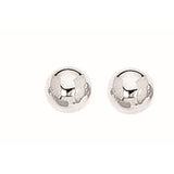 925 sterling silver ball stud earrings with smooth polished 7mm spheres thumbnail 1
