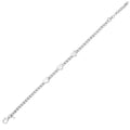 925 rhodium plated sterling silver bracelet with linked heart-shaped stations