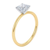 1.50Ct Emerald Lab Grown IGI G/VS1 Diamond Ring in 10K Yellow Gold thumbnail 2