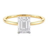 1.50Ct Emerald Lab Grown IGI G/VS1 Diamond Ring in 10K Yellow Gold thumbnail 3