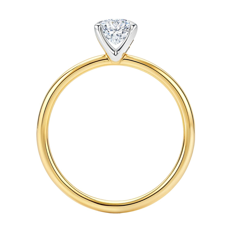 1.50Ct Emerald Lab Grown IGI G/VS1 Diamond Ring in 10K Yellow Gold